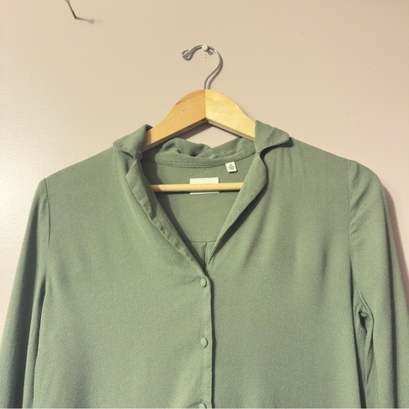 Aritzia Wilfred Tulum Blouse Sage Green Women Size XS - Picture 5 of 9